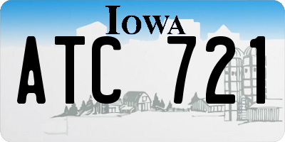 IA license plate ATC721