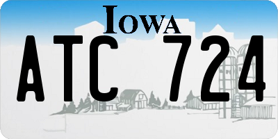IA license plate ATC724