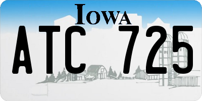 IA license plate ATC725