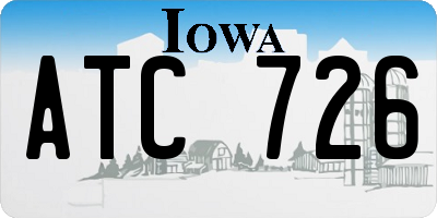 IA license plate ATC726
