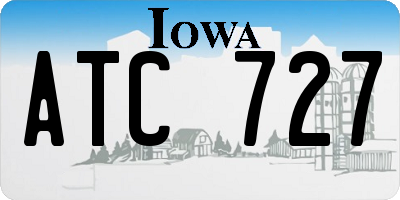 IA license plate ATC727