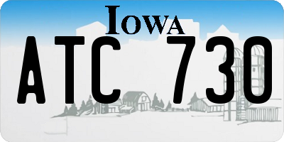 IA license plate ATC730