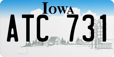 IA license plate ATC731