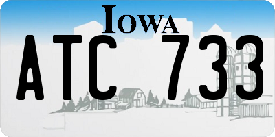 IA license plate ATC733