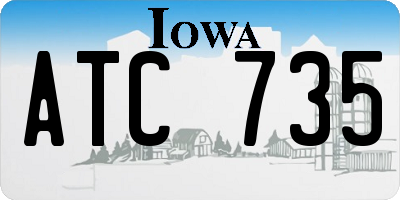 IA license plate ATC735