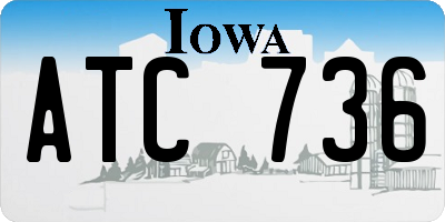 IA license plate ATC736