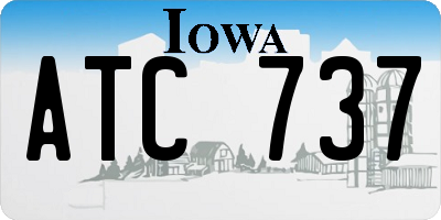 IA license plate ATC737