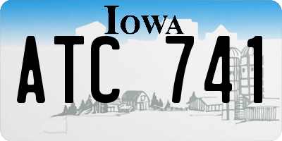 IA license plate ATC741