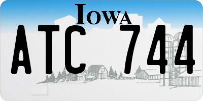 IA license plate ATC744