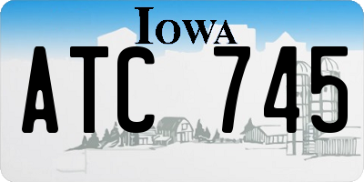 IA license plate ATC745