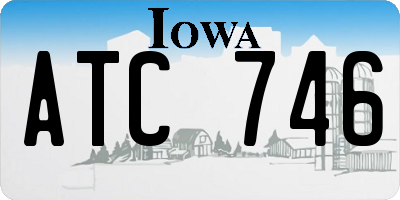 IA license plate ATC746