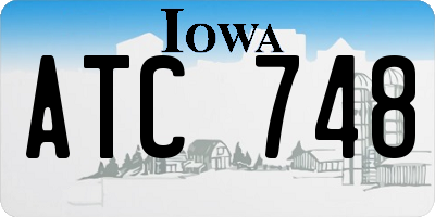 IA license plate ATC748