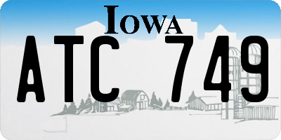 IA license plate ATC749