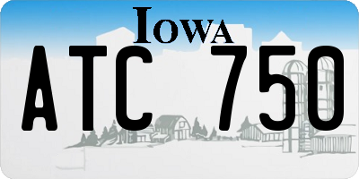 IA license plate ATC750