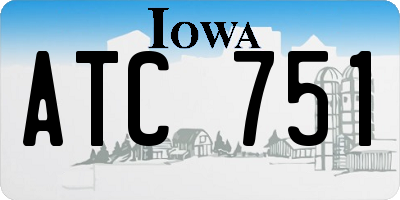 IA license plate ATC751