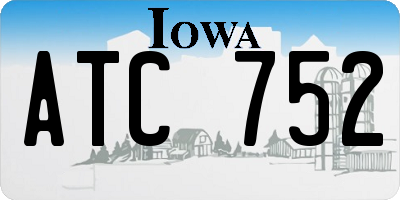 IA license plate ATC752