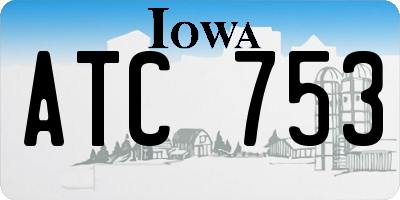 IA license plate ATC753