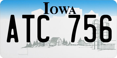 IA license plate ATC756