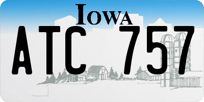 IA license plate ATC757