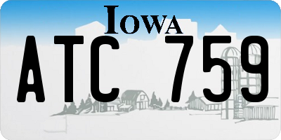 IA license plate ATC759