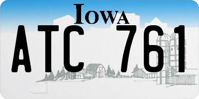 IA license plate ATC761