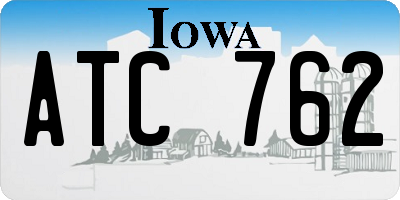 IA license plate ATC762