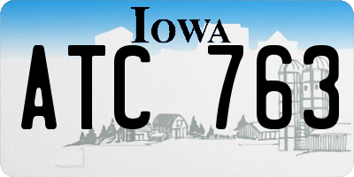 IA license plate ATC763