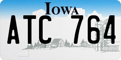 IA license plate ATC764
