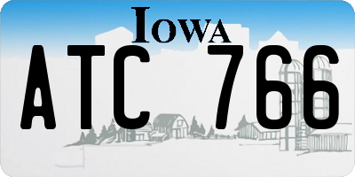 IA license plate ATC766