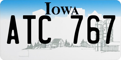 IA license plate ATC767