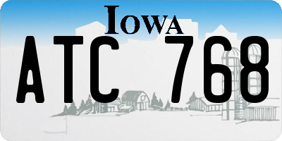 IA license plate ATC768