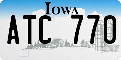 IA license plate ATC770