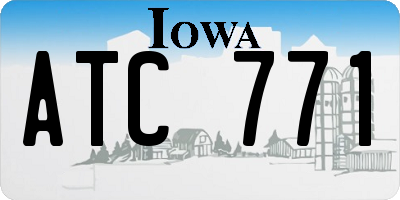 IA license plate ATC771