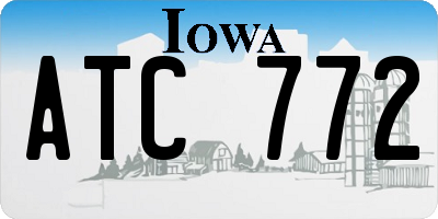 IA license plate ATC772
