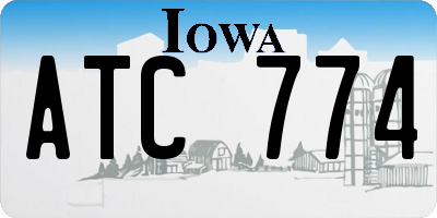 IA license plate ATC774
