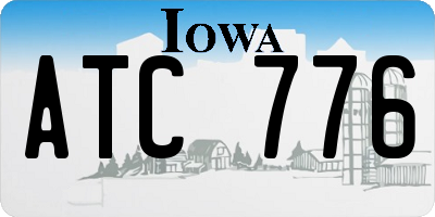 IA license plate ATC776