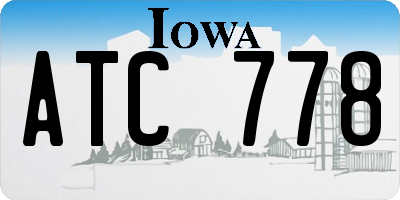 IA license plate ATC778