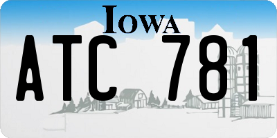 IA license plate ATC781
