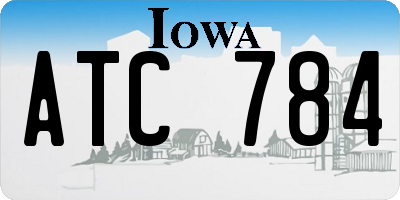 IA license plate ATC784