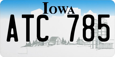 IA license plate ATC785