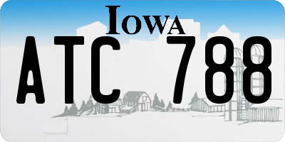 IA license plate ATC788
