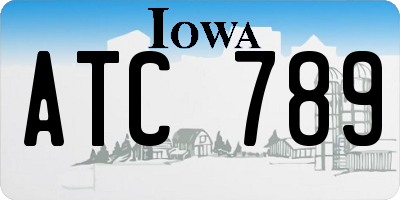 IA license plate ATC789