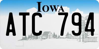 IA license plate ATC794