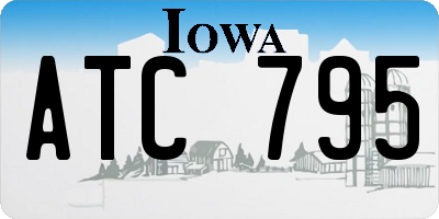 IA license plate ATC795
