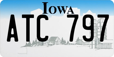 IA license plate ATC797