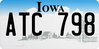 IA license plate ATC798