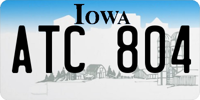 IA license plate ATC804