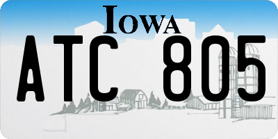 IA license plate ATC805