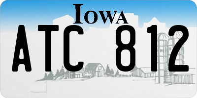 IA license plate ATC812
