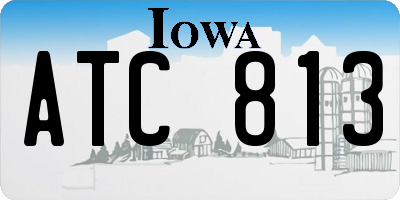 IA license plate ATC813